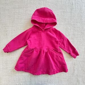 Hanna Andersson Pink French Terry Hoodie Dress PLAY 3